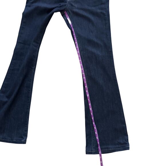 Paige Skyline Boot Jeans Women's Sz 10 30 Blue Dark wash Bootcut Mid Rise Boho - Picture 11 of 16